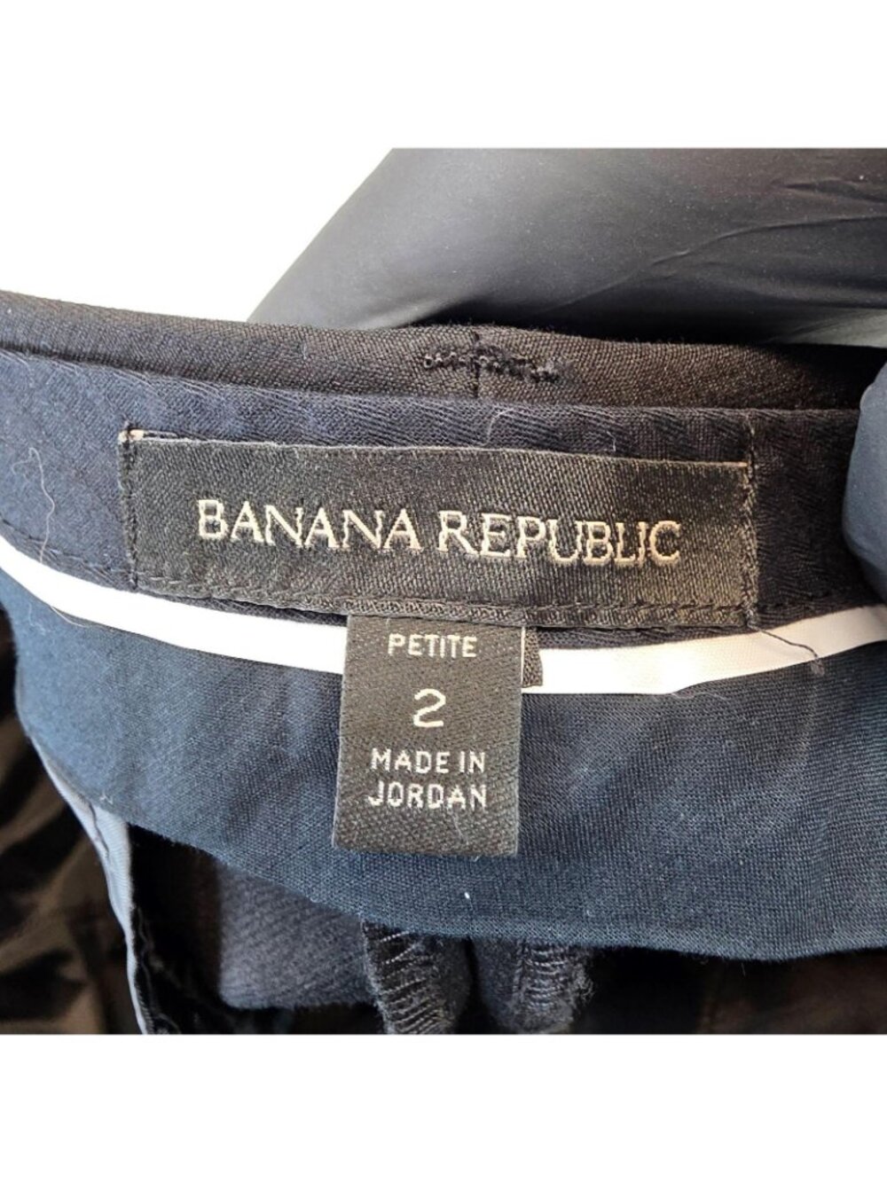 Banana Republic Ryan Dress Pants Womens 2 Petite Black Twill Stretch Work Office - Picture 3 of 13